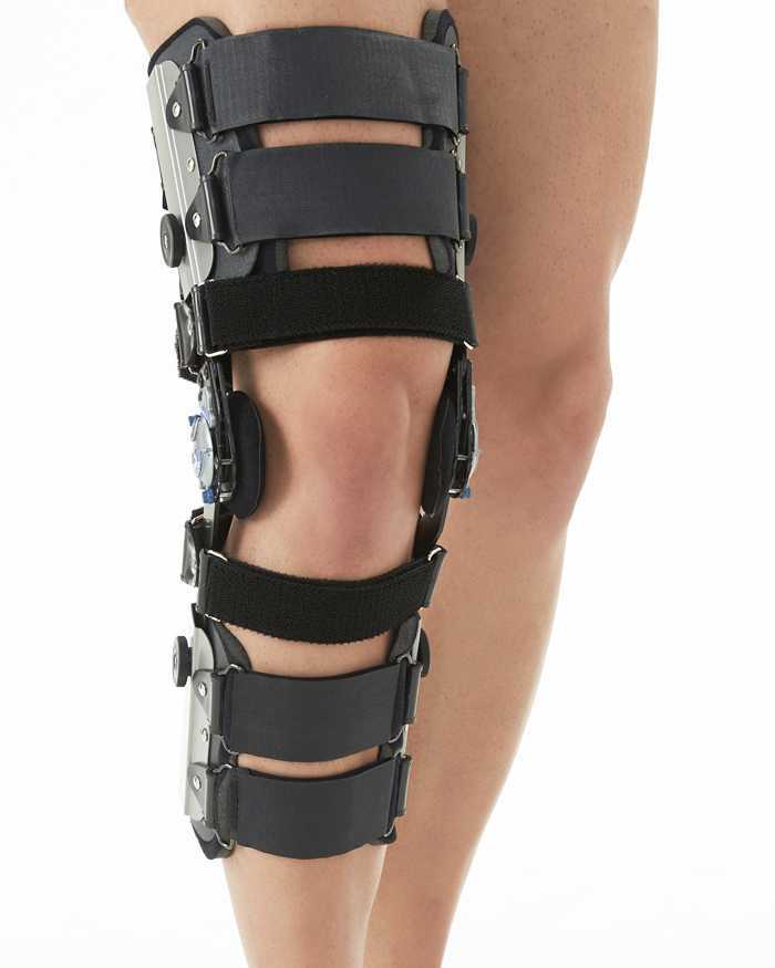 Post-Operative ROM Knee Brace With Dial Pin Lock & Adjustable Length