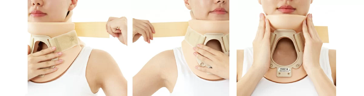 how to wear philadelphia Cervical Collar (Tracheostomy) (4)